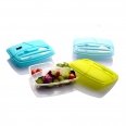 Three Compartment Plastic Lunch Box