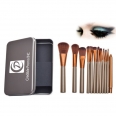 12pcs Eyeshadow Makeup Brushes Set with Iron Box