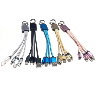 Multi USB Charging Cable With Keychain