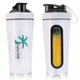 24oz Stainless Steel Protein Shaker Bottle w/ Visible Measuring Window