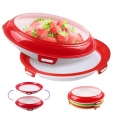Food Preservation Tray with Elastic Reversible Lid