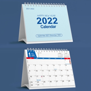 Custom Foldable Desk Calendar Desk Planner 16 Months 2022 Year Size 9