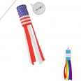 Colorful American US Flag Windsock