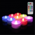 Colorful Lights LED Flameless Tealight Candle With Remote