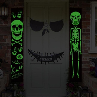 Halloween Luminous Porch Banners For Front Door