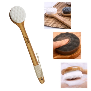 Soft Bath Brush With Wooden Handle