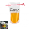 Custom Hand-held Translucent Stand-up Plastic Pouch Bag Drinking Bag With Straw 350ML/11OZ
