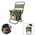 Folding Backrest Insulation Fishing Chair Foldable Camping Chair With Insulated Cooler Bag