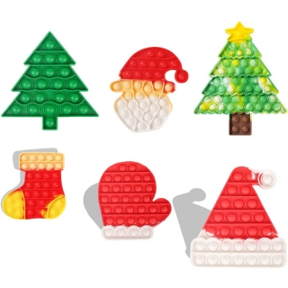 Christmas Full Color Printing Pop Bubble Fidget Toy