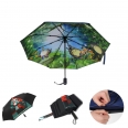 Full Color Imprint 21 Inch 8 Ribs Double-layer Automatic Open Foldable Umbrella