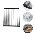 Roll Up Kitchen Dish Drying Rack Heat-Resistant Dish Drainer