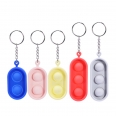 Silicone Fidget Squeeze Stress Reliever Toy Pop Keychain