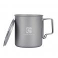 420ml  Titanium Camping Cup With Lid