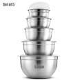 Premium Stainless-Steel Mixing Bowls with Airtight Lid