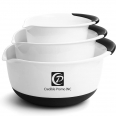 3 pc Set Mixing Bowl with Pour Spout and Non-skid Bottom