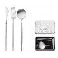 Portable and Reusable Stainless Steel Travel Cutlery Set
