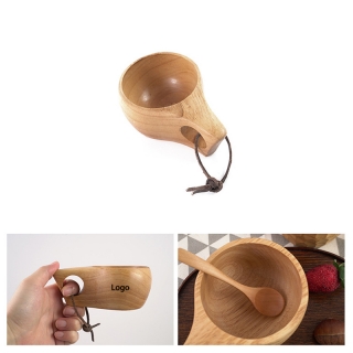 Wooden Camping Cup With Single Hole