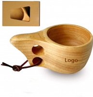 Wooden Camping Cup With Two Holes