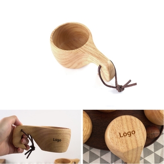 Wooden Camping Cup With Hnadle