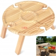 Wooden Portable Cheese Tray Folding Picnic Table-1