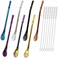 Stainless Steel Drinking Straws With Filter Spoon