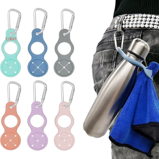 Silicone Water Bottles Carrier With Carabiner Clip
