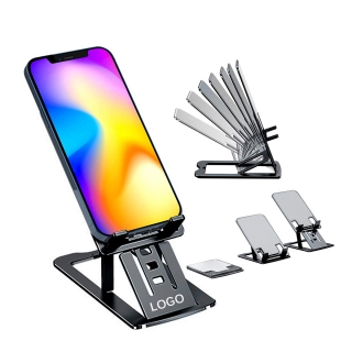 Foldable Aluminum Alloy Ultra Slim Cell Phone Holder Adjustable Height Stand