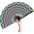 Large Reflective Rave Folding Hand Fan