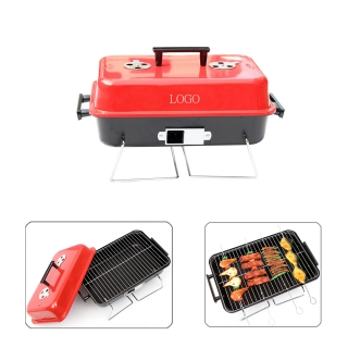 Portable Stainless Steel Picnic Barbecue Charcoal Grill with Lid