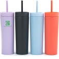 Pastel Colored Plastic Tumblers With Lid And Straw