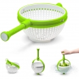 Salad Spinner Colander With Collapsible Handle