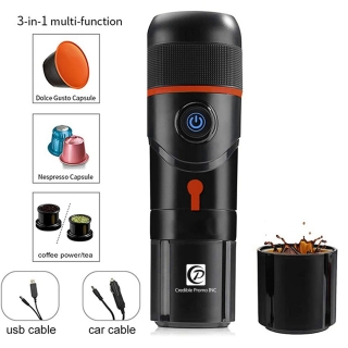 Portable 3-in-1 Electric Espresso Maker For Vehicle