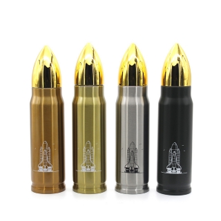 1L 1000ML Stainless Steel Bullet Shaped Thermos Bottle Vacuum Insulated Water Tumbler