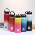 Custom Gradient Color 32OZ Insulated Stainless Steel Double Walls Water Bottle