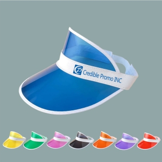 Unisex Clear Or Transparent Sun Visor Hat Cap with UV Protection