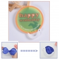 Full Color Imprint Pop Up Round Foldable Fan Or Folding Nylon Disc Fan With Pouch