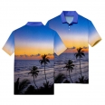 Custom Unisex Quick Dry Full Color Sublimation Hawaiian Polo Shirt