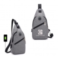 USB Charging Sling Bag Crossbody One Shoulder Backpack