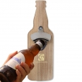 Beer Shape Wooden Wall Mounted Bottle Opener