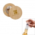 Wooden Round  Magnetic Bottle Opener