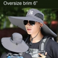Oversize Brim Bucket Hat Outdoor Fishing Wide Brim Sun Summer Bucket Hat