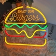 Custom LED Neon Advertising Light Sign With Laser Engraved Content
