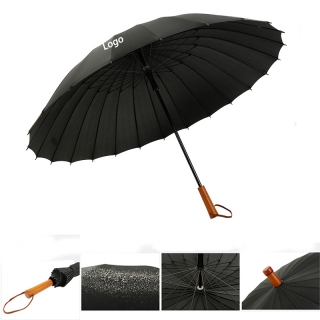 24Ribs Golf Umbrella With Wood Handle-45