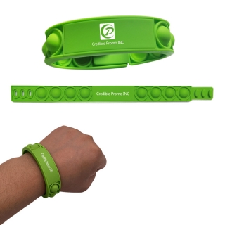 New Custom Push Pop Bubble Wristband Fidget Toy