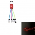 4 IN 1 LED Light Up Phone Charging Cable Keychain