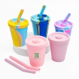 Shatterproof Silicone Kids’ Tumbler Cup with Lid and Straw