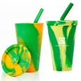 Silicone Tumbler Cup with Lid and Straw