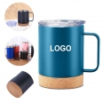 Stainless Steel Cork Bottom Coffee Mug 12oz