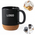 Matte Ceramic Coffee Mug With Cork Bottom 12oz