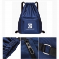 Waterproof Drawstring Gym Backpack Bag With Front Pocket